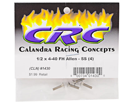 CRC 1/2x4-40 Stainless Steel Flat Head Screw (4)