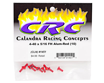 CRC 4-40x5/16" Aluminum Flat Head Screw (10)