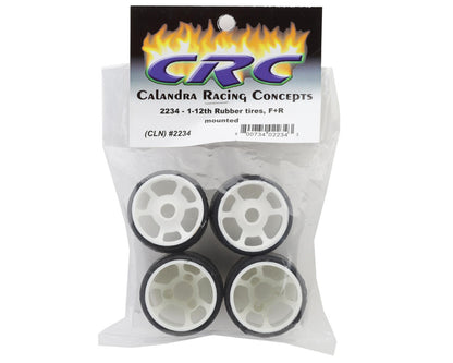 CRC 1/12 Pan Car Pre-Mounted Rubber Tires Set (Front/Rear)