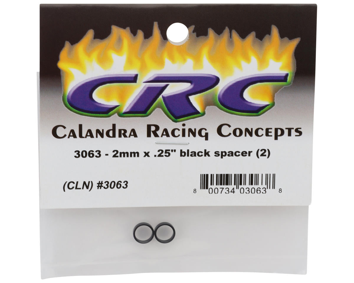 CRC 2mm x 0.25" Black Axle Spacers (2)