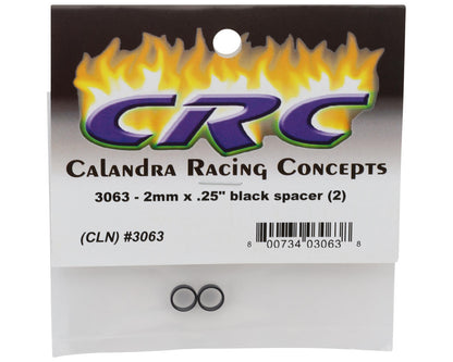 CRC 2mm x 0.25" Black Axle Spacers (2)