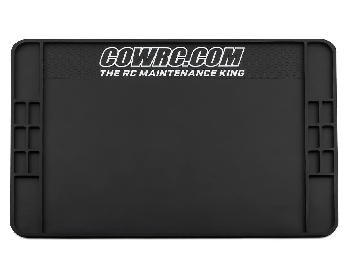 Cow RC Carbon Series Screw Catcher Rubber Pit Mat (24"x30")