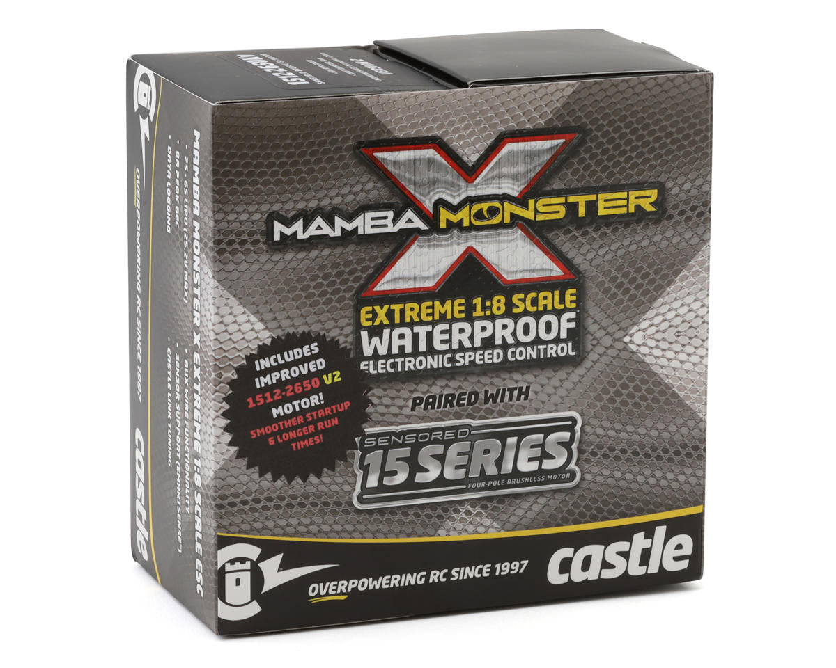 Castle Creations Monster X 1/8 Brushless Combo (2650kV) w/1512 V2 Sensored Motor