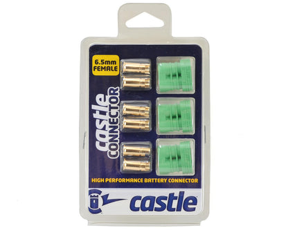 Castle Creations 6.5mm Polarized Bullet Connector (3) (Female)