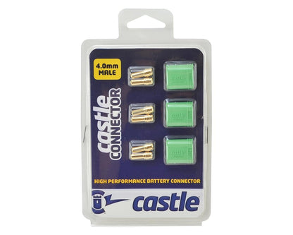 Castle Creations 4mm Polarized Bullet Connector Set (Male)