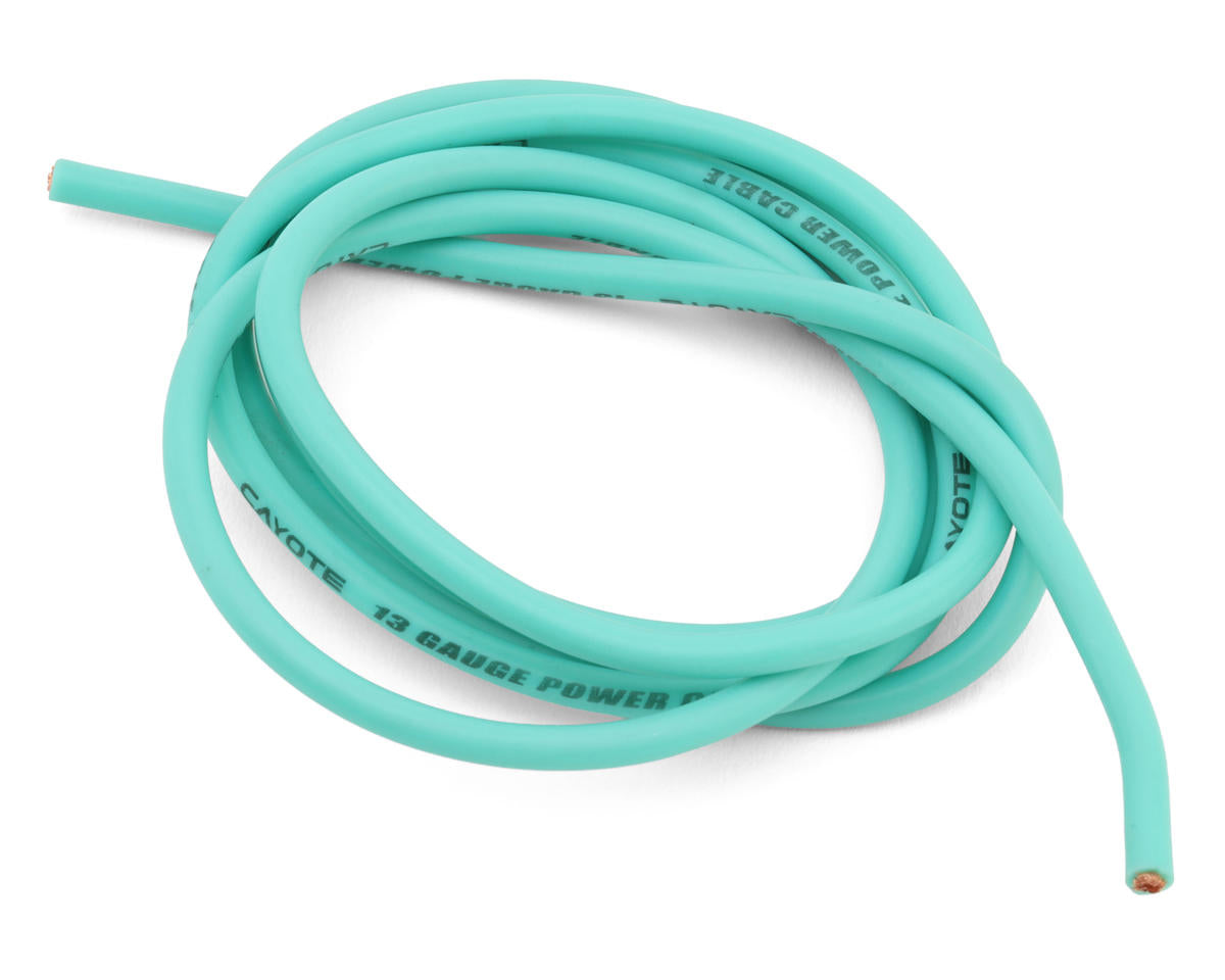Cayote Thin-Wall Silicone Wire (Aurora Green) (1 Meter) (13AWG)