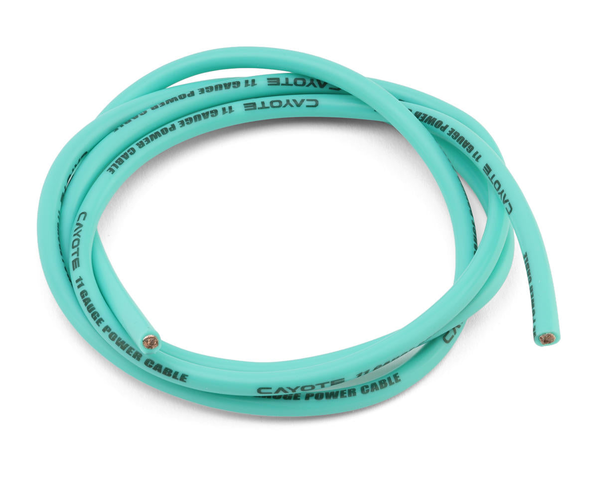Cayote Thin-Wall Silicone Wire (Aurora Green) (1 Meter) (11AWG)