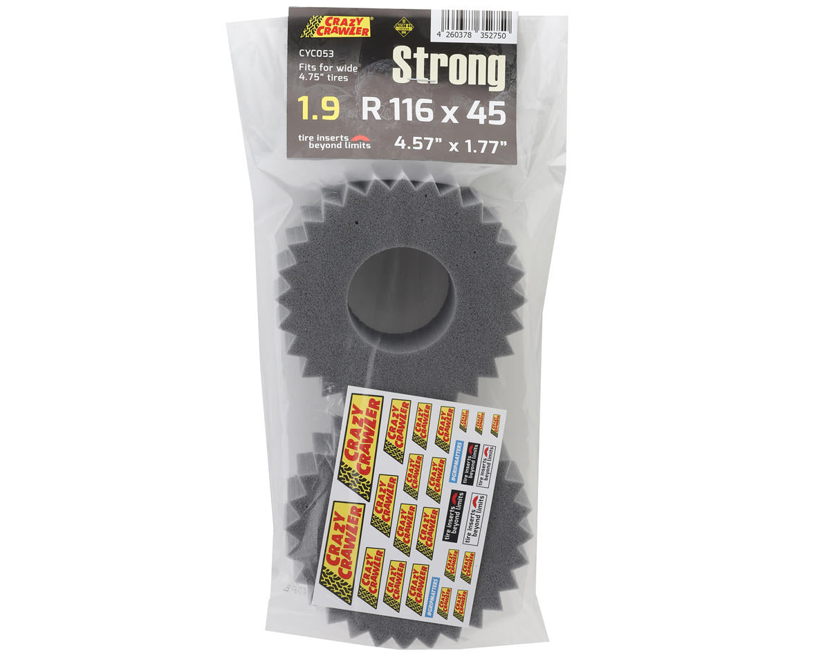 Crazy Crawler Laserfoam Strong 1.9" Foam Crawler Tire Insert (2)
