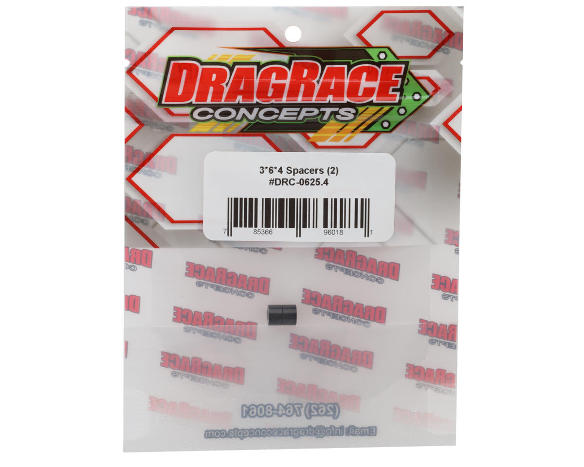 DragRace Concepts 3x6x4mm Spacers (Black) (2)