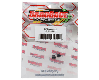 DragRace Concepts 3x6x6mm Spacers (Black) (2)