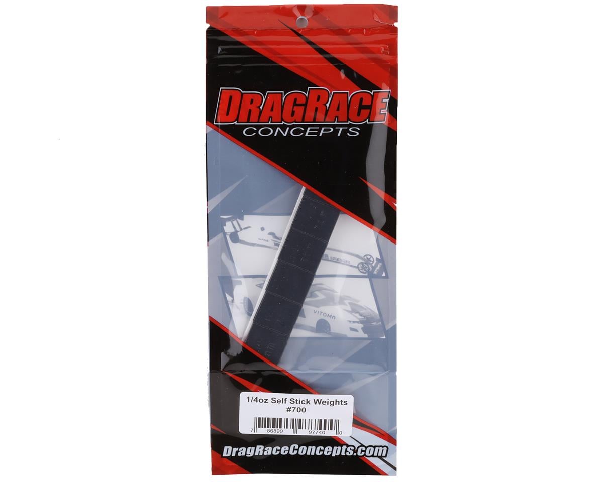 DragRace Concepts Self Stick Chassis Weights (Black) (8) (1/4oz)