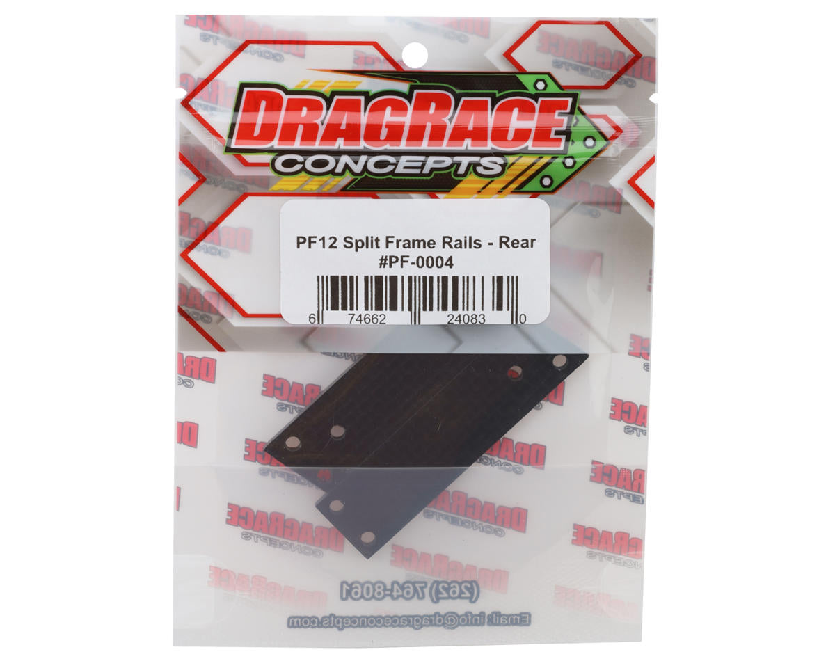 DragRace Concepts PF12 Pro Mod 1/10 Drag Kit Split Frame Carbon Rails (Rear) (2)