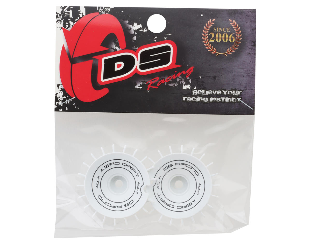 DS Racing Sloped Aero Drift Wheel Cover (White) (2) (Drift Element Wheels)