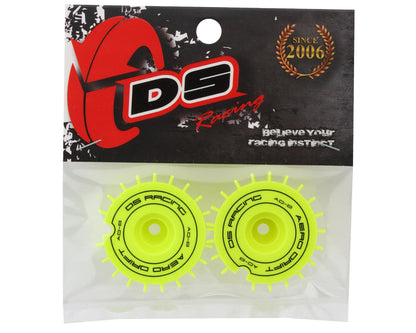 DS Racing Flat Aero Drift Wheel Cover (Flue Lime) (2) (Drift Element Wheels)