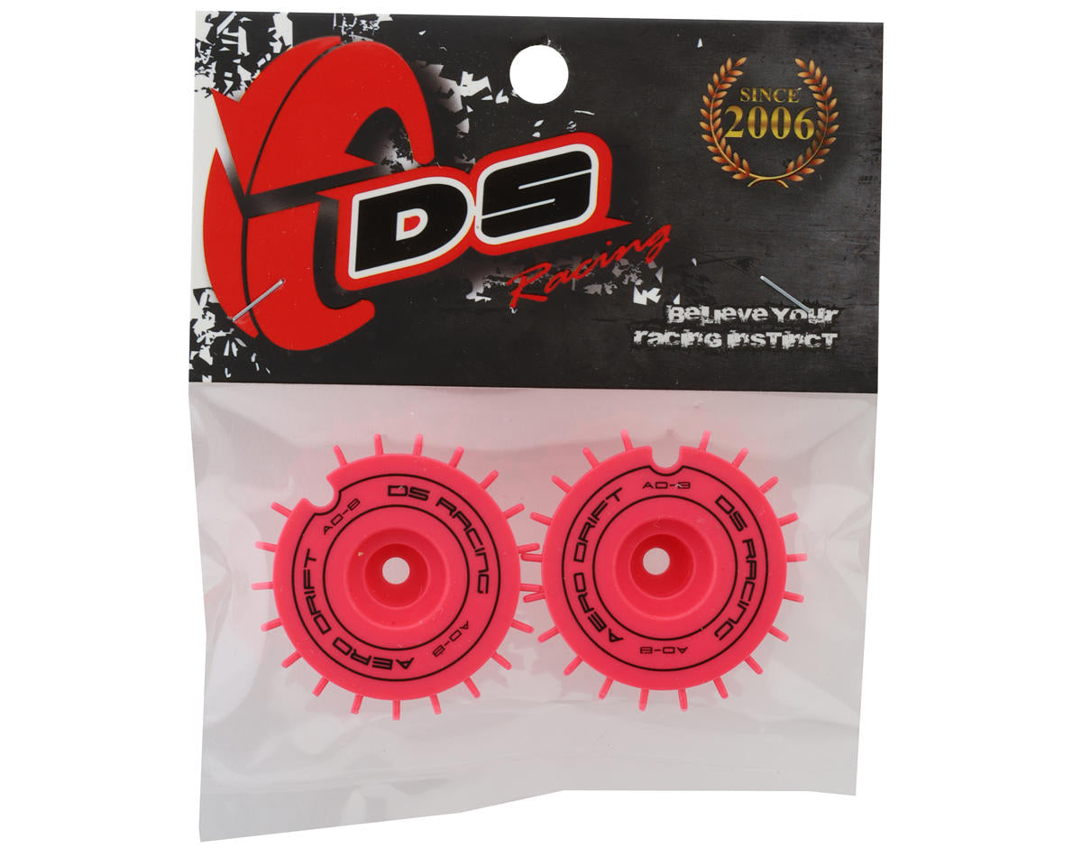 DS Racing Flat Aero Drift Wheel Cover (Flue Pink) (2) (Drift Element Wheels)