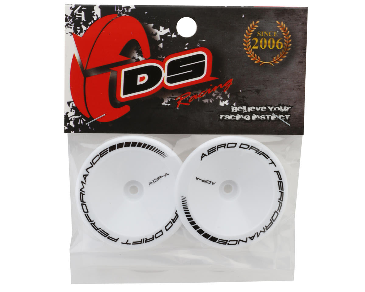 DS Racing Sloped Aero Drift Wheel Covers (White) (2)