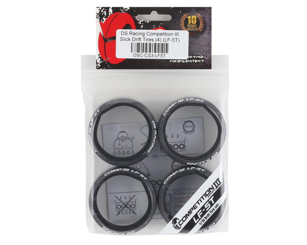 DS Racing Competition III Slick Drift Tires (4) (LF-5T)
