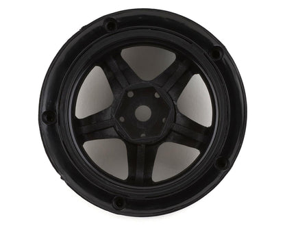 DS Racing Drift Element 5 Spoke Drift Wheels (Triple Black w/Gold Rivets) (2)