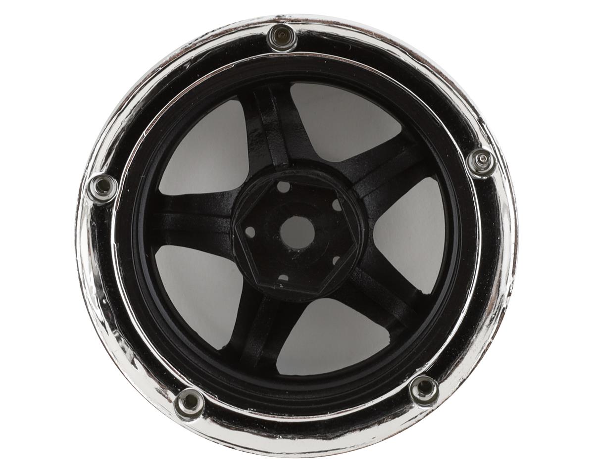DS Racing Drift Element 5 Spoke Drift Wheels (Black & Chrome) (2)
