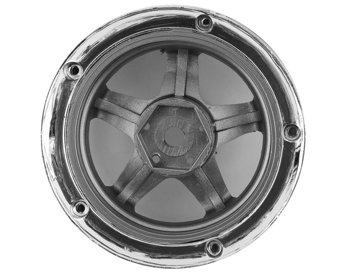 DS Racing Drift Element 5 Spoke Drift Wheels (Gunmetal & Chrome) (2)