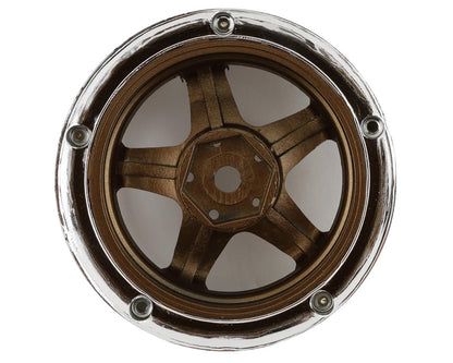 DS Racing Drift Element 5 Spoke Drift Wheels (Bronze & Chrome) (2)