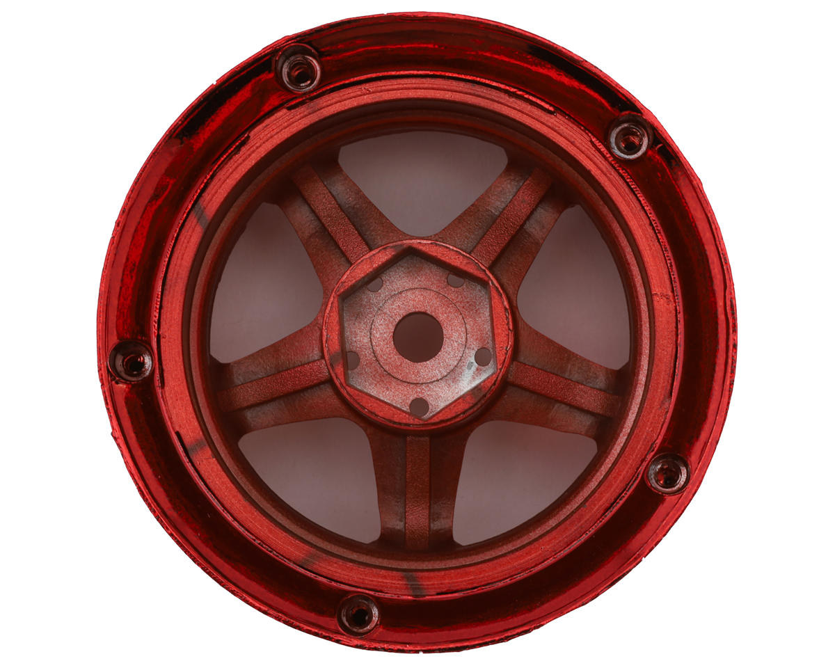 DS Racing Drift Element 5 Spoke Drift Wheels (Red Chrome) (2)
