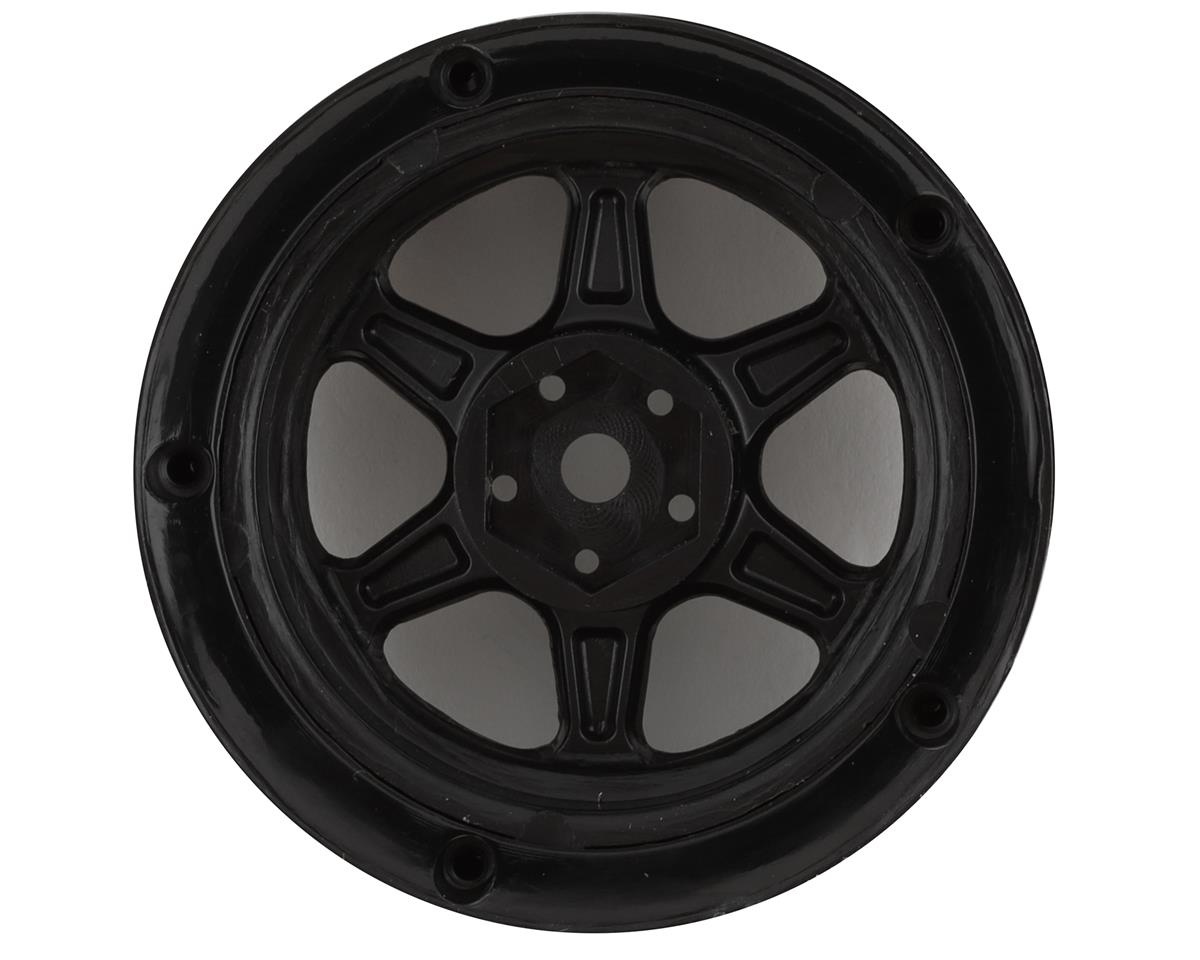 DS Racing Drift Element 6 Spoke Drift Wheels (Triple Black w/Gold Rivets) (2)