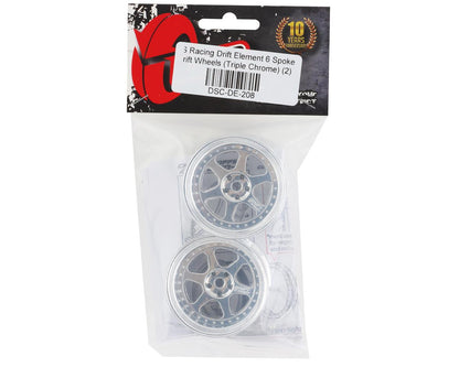 DS Racing Drift Element 6 Spoke Drift Wheels (Triple Chrome) (2)