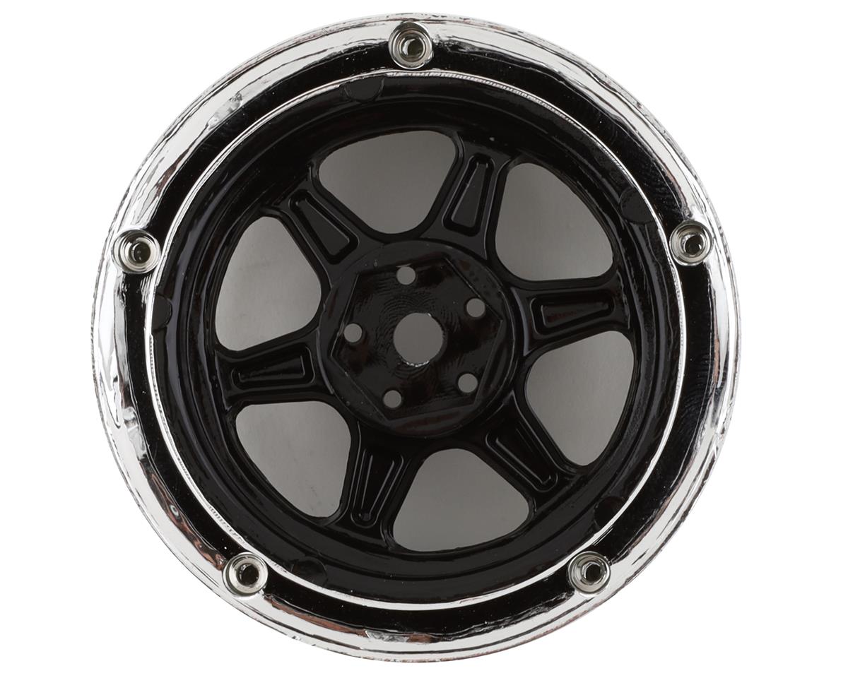DS Racing Drift Element 6 Spoke Drift Wheels (Black & Chrome) (2)