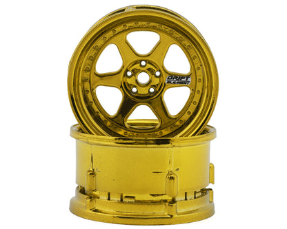DS Racing Drift Element 6 Spoke Drift Wheels (Gold Chrome) (2)
