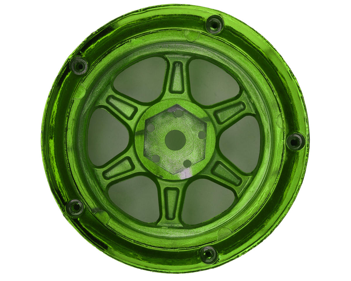 DS Racing Drift Element 6 Spoke Drift Wheels (Green Chrome) (2)