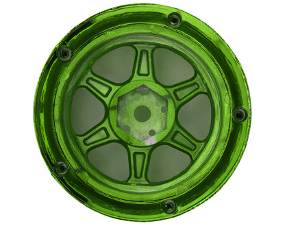 DS Racing Drift Element 6 Spoke Drift Wheels (Green Chrome) (2)