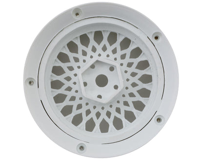 DS Racing Drift Element Mesh Drift Wheels (Triple White) (2) (Adjustable Offset)