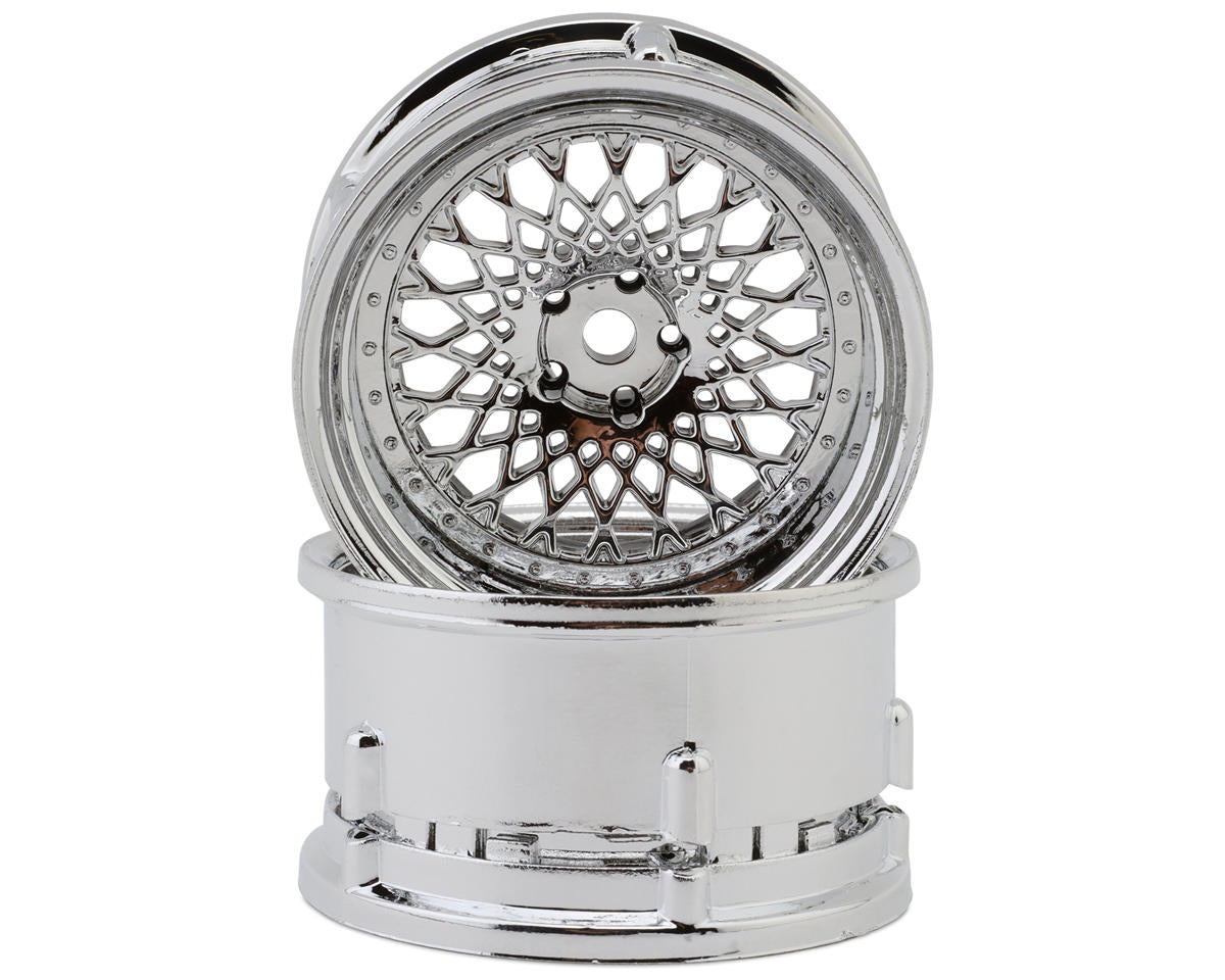 DS Racing Element Mesh 1/10 Drift Wheels (Tri Chrome) (2)