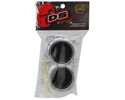 DS Racing Element Mesh 1/10 Drift Wheels (Black w/Chrome Lip & Black Rivets)