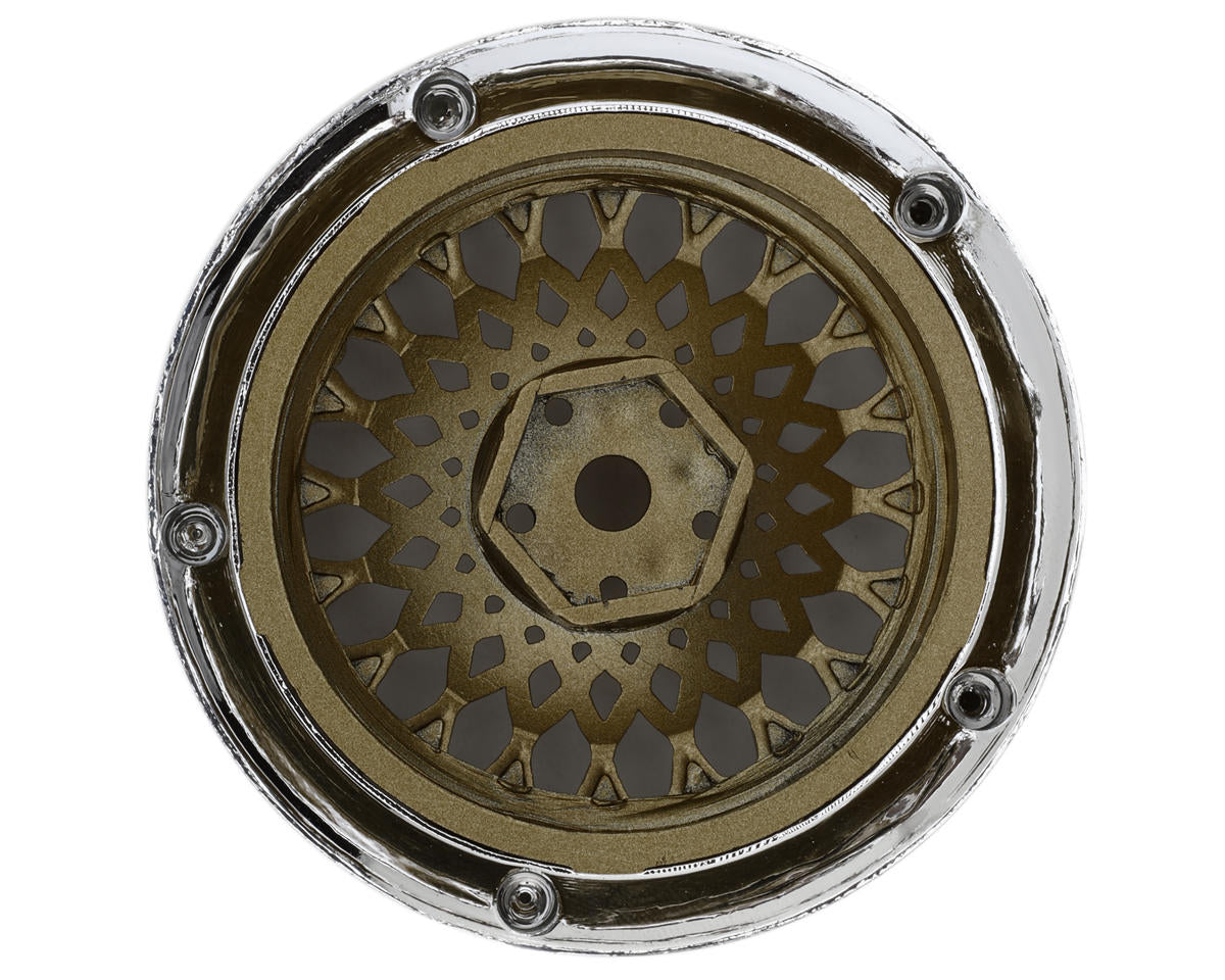DS Racing Element Mesh 1/10 Drift Wheels (Bronze w/Chrome Lip)