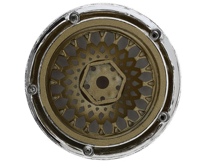 DS Racing Element Mesh 1/10 Drift Wheels (Bronze w/Chrome Lip)