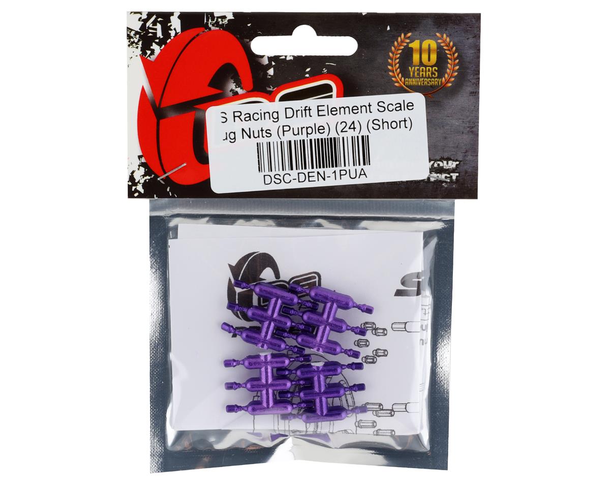 DS Racing Drift Element Scale Lug Nuts (Purple) (24) (Short)