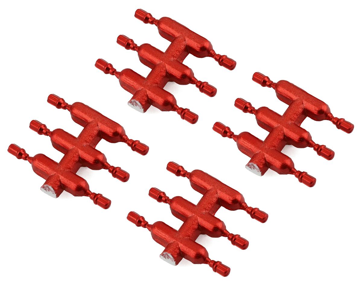 DS Racing Drift Element Scale Lug Nuts (Red) (24) (Short)