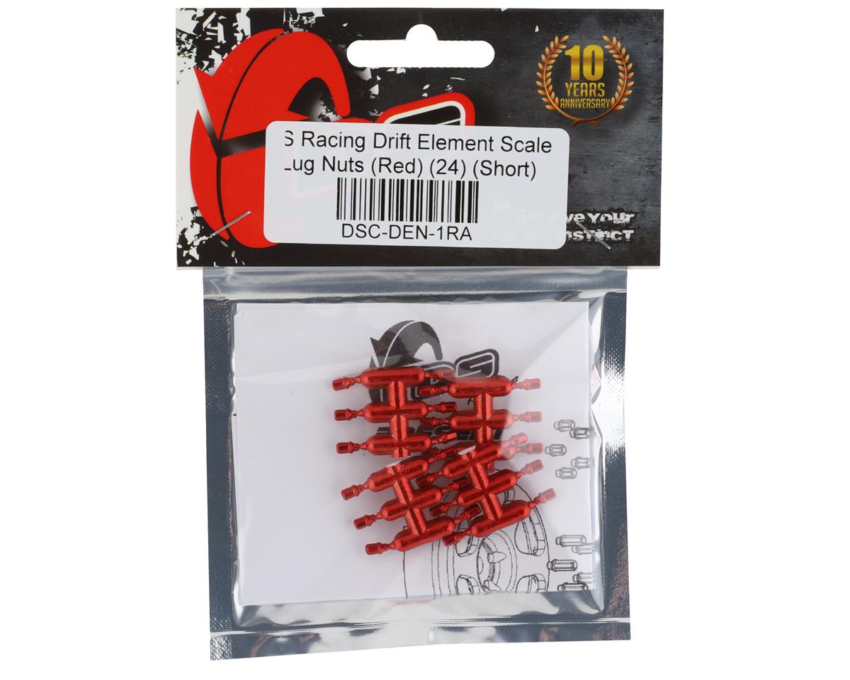 DS Racing Drift Element Scale Lug Nuts (Red) (24) (Short)