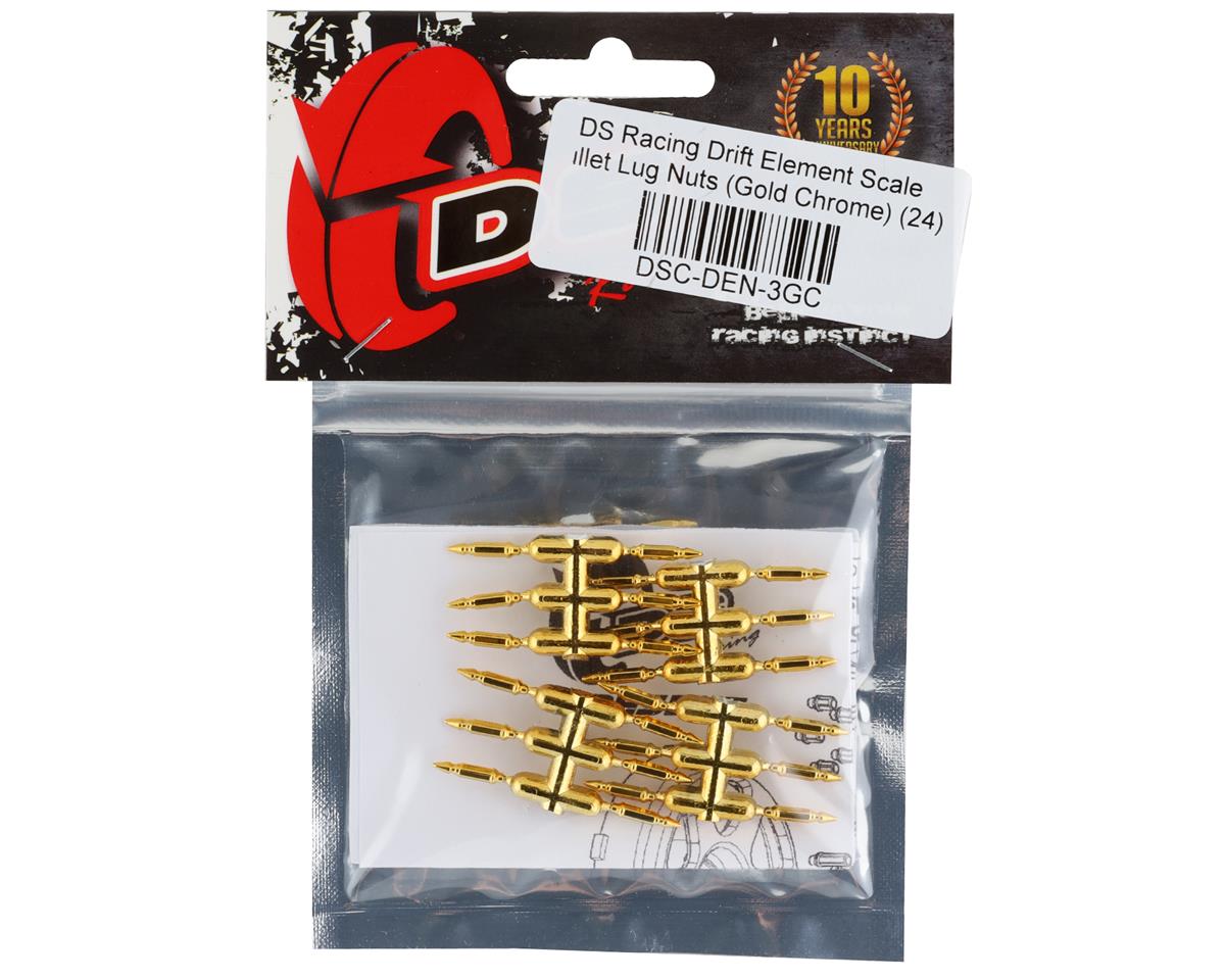 DS Racing Drift Element Scale Bullet Lug Nuts (Gold Chrome) (24)