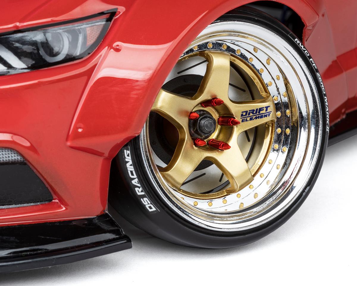 DS Racing Drift Element Scale Bullet Lug Nuts (Red) (24)