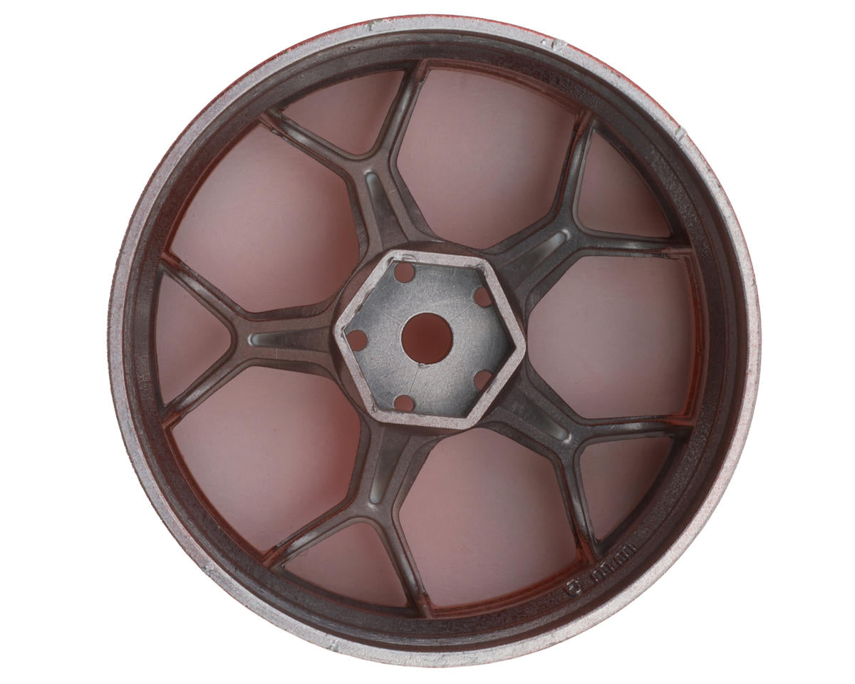 DS Racing Feathery Split Spoke Drift Wheels (Red Hi Gloss) (2) (6mm Offset)