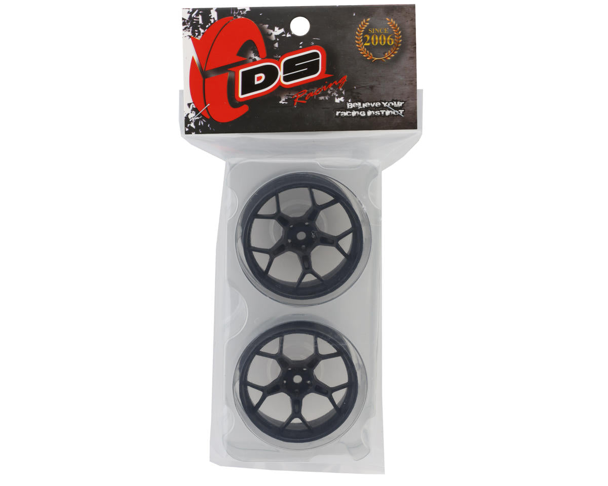 DS Racing Feathery Split Spoke Drift Wheels (Black) (2)
