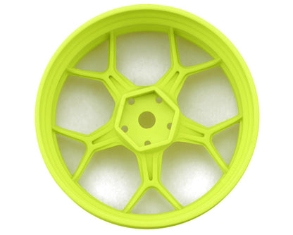 DS Racing Feathery Split Spoke Drift Wheels (Flu Lime) (2) (6mm Offset)