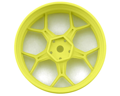 DS Racing Feathery Split Spoke Drift Wheels (Flu Yellow) (2) (6mm Offset)