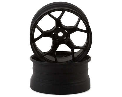 DS Racing Feathery Split Spoke Drift Wheels (Matte Black) (2) (8mm Offset)