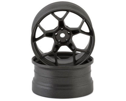 DS Racing Feathery Split Spoke Drift Wheels (Gunmetal) (2) (8mm Offset)