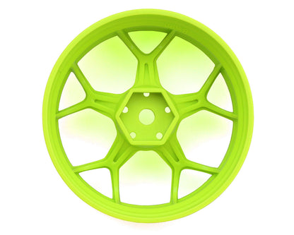 DS Racing Feathery Split Spoke Drift Wheels (Flu Lime) (2) (8mm Offset)