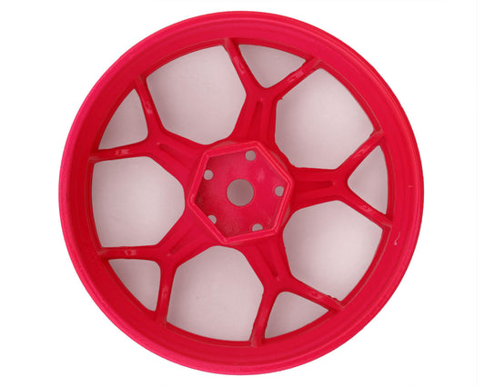 DS Racing Feathery Split Spoke Drift Wheels (Flu Pink) (2) (8mm Offset)